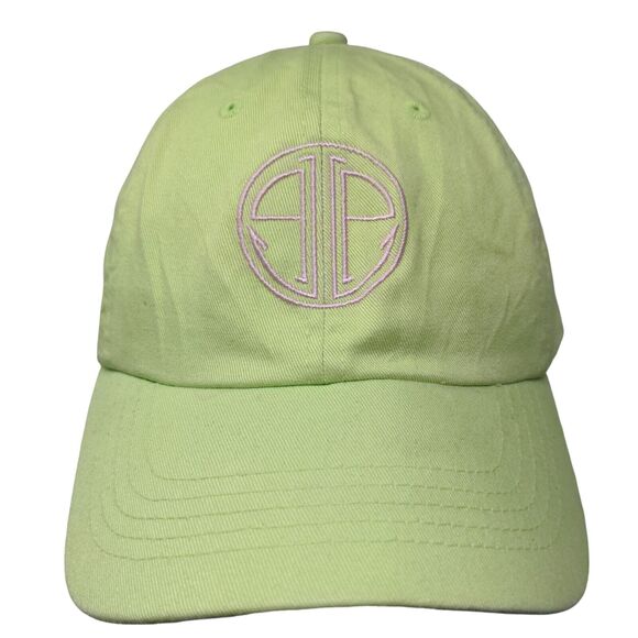 Monogram Slideback Hat Green One Size Embroidered Lilly Pulitzer 6 Panel - Picture 1 of 10